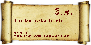 Brestyenszky Aladin névjegykártya